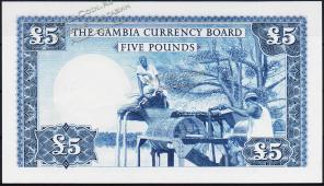 Гамбия 5 фунтов 1965-70г. P.3 UNC - Гамбия 5 фунтов 1965-70г. P.3 UNC