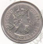 3-133 Британские Карибские территории 25 центов 1955 г. KM# 6 Медь-Никель 6,51 гр. 24,0 мм.