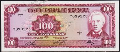 Никарагуа 100 кордоба 1972г. P.126 UNC - Никарагуа 100 кордоба 1972г. P.126 UNC