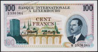 Люксембург 100 франков 1968г. P.14 UNC - Люксембург 100 франков 1968г. P.14 UNC