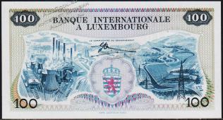 Люксембург 100 франков 1968г. P.14 UNC - Люксембург 100 франков 1968г. P.14 UNC