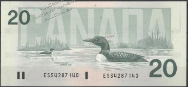 Канада 20 долларов 1991г. P.97в - UNC - Канада 20 долларов 1991г. P.97в - UNC