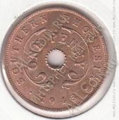 8-143 Южная Родезия 1 пенни 1943г. КМ #8а бронза - 8-143 Южная Родезия 1 пенни 1943г. КМ #8а бронза