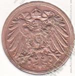 34-177 Германия 2 пфеннига 1905г. КМ # 16 D бронза 3,25гр. 20мм