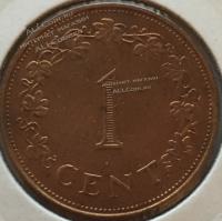 #H1-111 Мальта 1 цент 1975г. Бронза.XF+