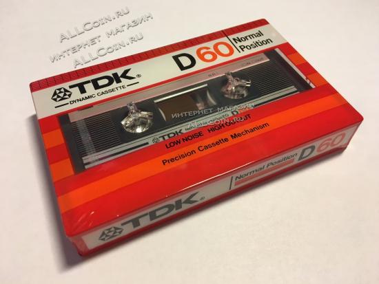 Аудио Кассета TDK D 60 1982 год.  / Япония / Новая. Запечатанная. Из Блока.