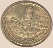 #H3-53 Гватемала 10 центаво 1992г. Медь Никель. UNC. - #H3-53 Гватемала 10 центаво 1992г. Медь Никель. UNC.