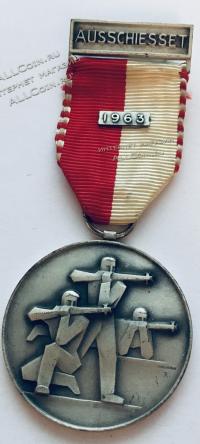 #473 Швейцария спорт Медаль Знаки. 1963 год.