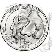 США 25 центов 2013S (арт384) 20-й Парк Mount Rushmore - США 25 центов 2013S (арт384) 20-й Парк Mount Rushmore