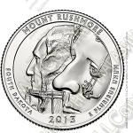 США 25 центов 2013S (арт384) 20-й Парк Mount Rushmore