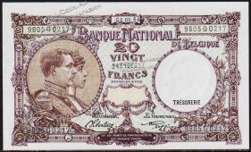 Бельгия 20 франков 1944г. Р.111(5) - UNC - Бельгия 20 франков 1944г. Р.111(5) - UNC