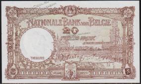 Бельгия 20 франков 1944г. Р.111(5) - UNC - Бельгия 20 франков 1944г. Р.111(5) - UNC