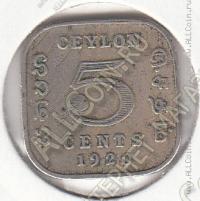 16-176 Цейлон 5 центов 1920г. КМ # 108 медно-никелевая 3,89гр. 18мм