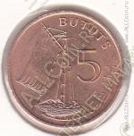 24-141 Гамбия 5 бутутов 1971г. КМ # 9 бронза 3,55гр. 20,3мм
