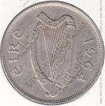 34-90 Ирландия 1/2 кроны 1964г. КМ # 16а медно-никелевая 14,16гр. 32,3мм