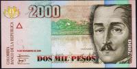 Колумбия 2000 песо 14.11.2006г. P.457d - UNC
