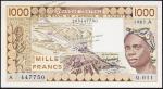 Кот-д’Ивуар 1000 франков 1985г. P.107A.f - UNC