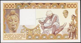 Кот-д’Ивуар 1000 франков 1985г. P.107A.f - UNC - Кот-д’Ивуар 1000 франков 1985г. P.107A.f - UNC