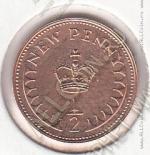 9-140 Великобритания 1/2 новых пенни 1978г. КМ#914 UNC бронза 1,78гр. 17,14мм