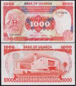 Уганда 1000 шиллингов 1986г. P.26 UNC