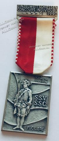 #474 Швейцария спорт Медаль Знаки. 1990 год.