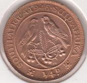 15-30 Южная Африка 1/4 пенни 1946г. бронза - 15-30 Южная Африка 1/4 пенни 1946г. бронза