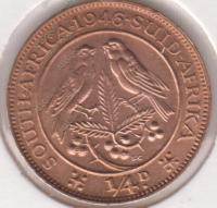 15-30 Южная Африка 1/4 пенни 1946г. бронза