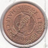 16-177 Сьерра-Леоне 1/2 цент 1964г. КМ #16 бронза 2,85гр. 20,2мм